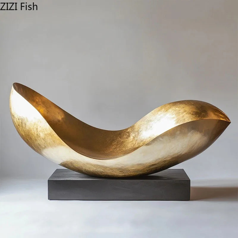 Golden Topology Abstract Decor