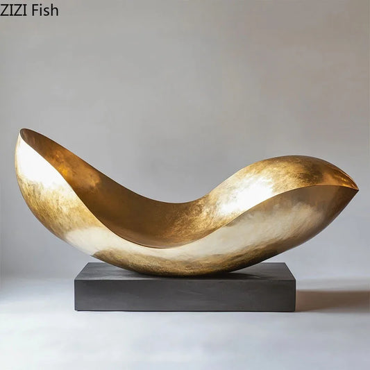 Golden Topology Abstract Decor
