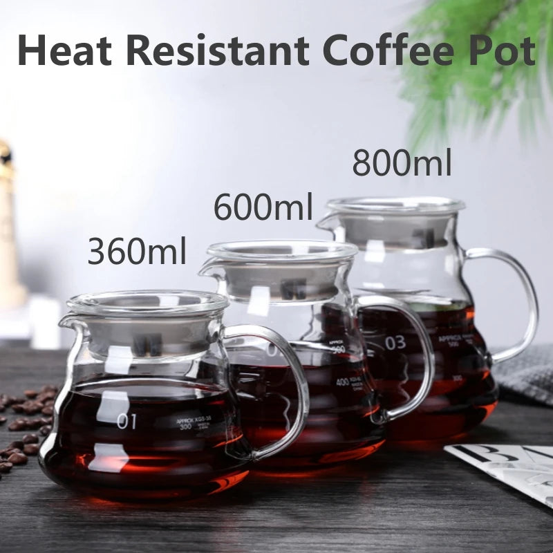 360ml Pour Over Glass Kettle delivers heat resistant clarity, includes a lid, and precise brewing for rich coffee, delivering perfect pours now - Shop now.