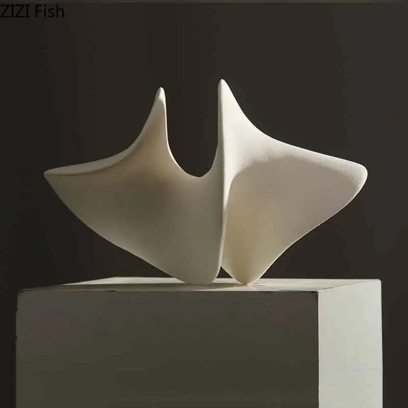 Abstract Floriform Ceramic Art Sculpture
