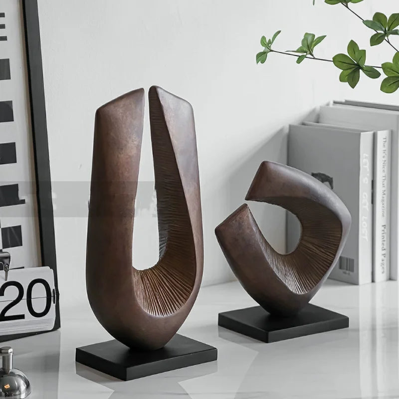 Antique Geometric Resin Statue: premium handcrafted decor for home and offices, elevating shelves with timeless artistry, transform your space — shop now!!