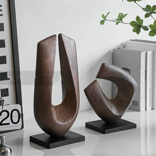 Antique Geometric Resin Statue: premium handcrafted decor for home and offices, elevating shelves with timeless artistry, transform your space — shop now!!