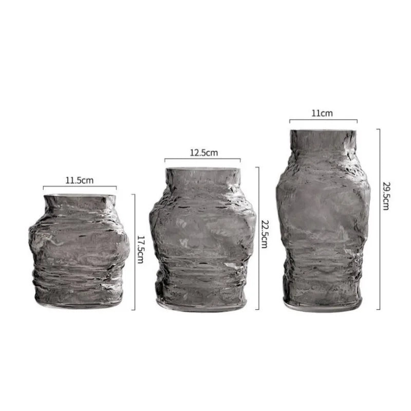 Textured Glass Hydroponic Terrarium Vase
