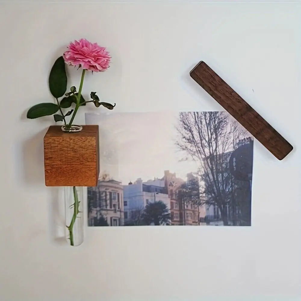 Wooden Test Tube Vase Sticker